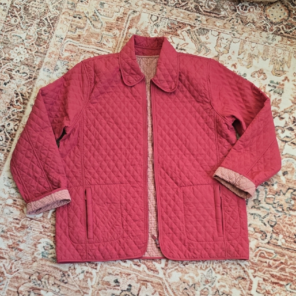 Architect Women's Raspberry/pink Reversible Quilted Jacket Size Small - Picture 6 of 6